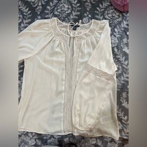 Chaps cream long sleeve shirt